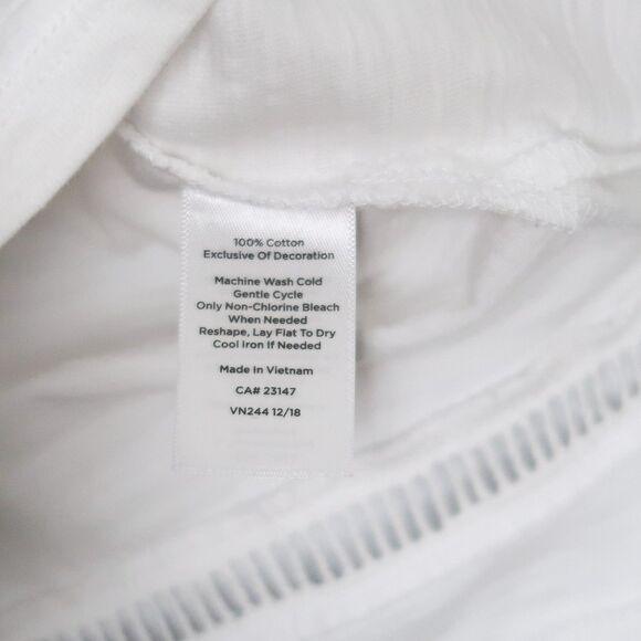 Talbots Womens 3/4 Sleeve Top Size Small White Boho Lightweight Basic Tassels‎ - Picture 6 of 6